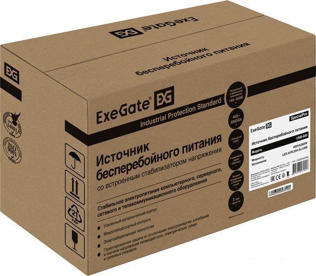 Источник бесперебойного питания ExeGate SpecialPro UNB-600.LED.AVR.2SH.RJ.USB EX292764RUS- фото4
