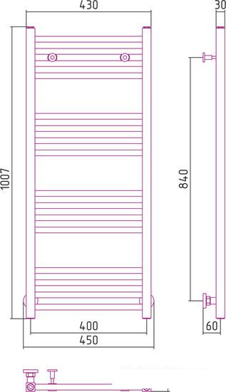 Полотенцесушитель Сунержа Модус 1000x400 00-0250-1040- фото3