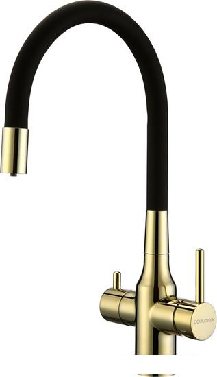 Смеситель Paulmark Salix Sa213419-G (черный/золото)