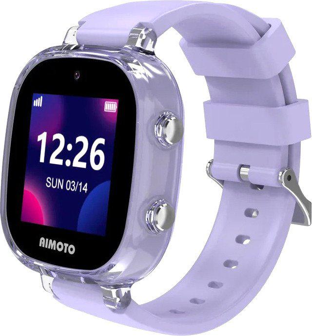 Умные часы с наушниками Aimoto Crystal 4G (сиреневый)- фото