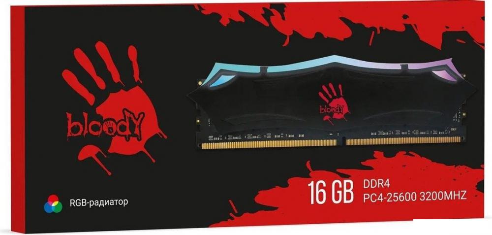 Оперативная память A4Tech Bloody RGB 16ГБ DDR4 3200 МГц BDM016A3200RD- фото2