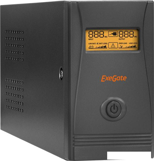 Источник бесперебойного питания ExeGate Power Smart ULB-850.LCD.AVR.C13.RJ.USB- фото