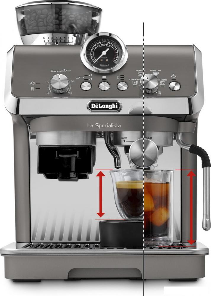 Рожковая кофеварка DeLonghi La Specialista Arte Evo Cold Brew EC9255.T- фото3