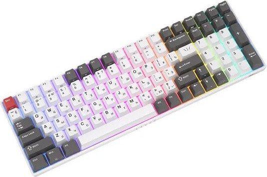 Клавиатура Royal Kludge RK100 RGB (белый/серый, RK Red)- фото3