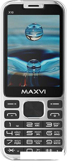 Мобильный телефон Maxvi X10 (серебристый)- фото3