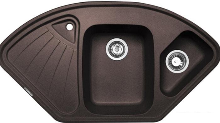 Кухонная мойка Zigmund & Shtain ECKIG 1000.2 (швейцарский шоколад)- фото