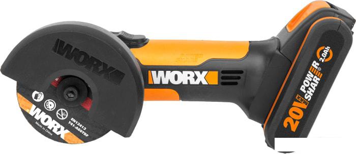 Угловая шлифмашина Worx WX801 (с 1-им АКБ, кейс)- фото3