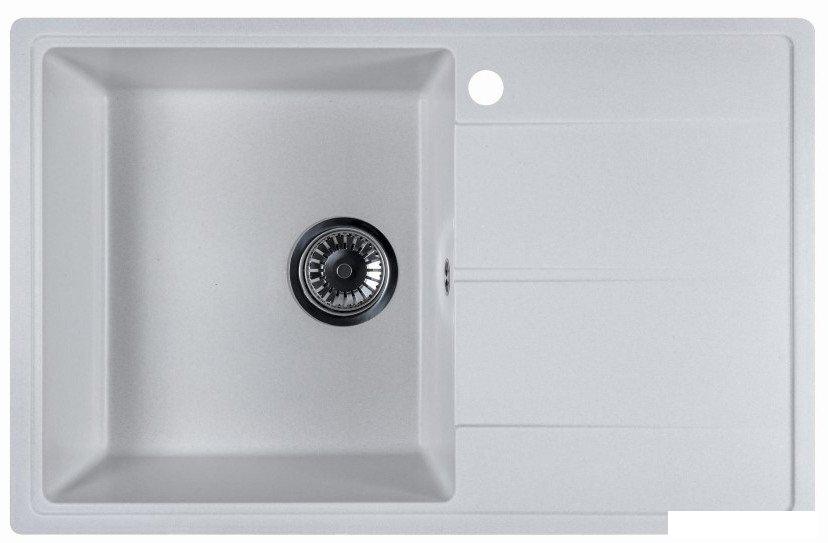 Кухонная мойка Marblan Magnum L (иней, с сифоном)