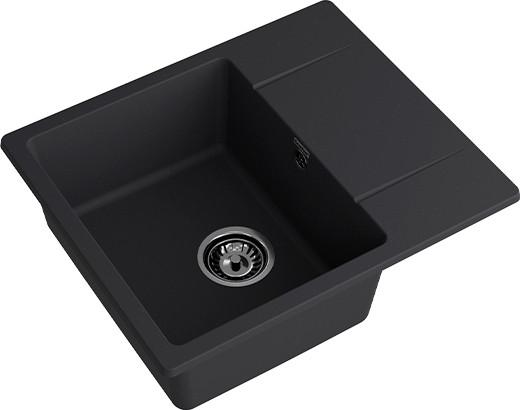 Кухонная мойка GranFest QUARZ GF-UR-258L (черный)- фото2
