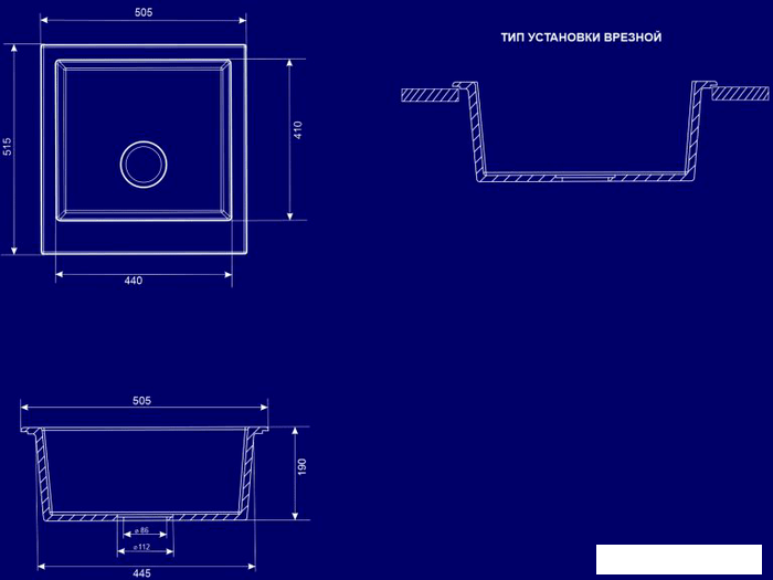 Кухонная мойка AV Engineering Star AV505515SGR (серый)- фото2