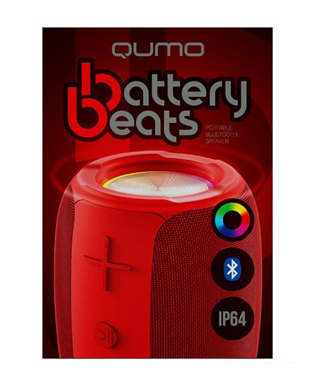 Беспроводная колонка QUMO BatteryBeats (красный)- фото2