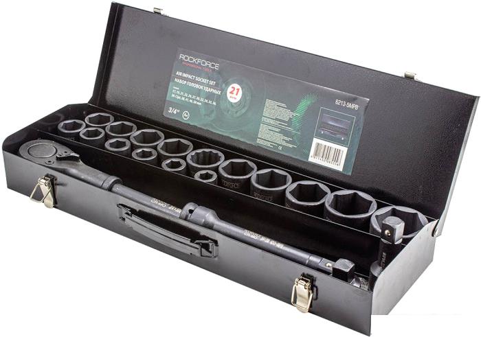 Набор трещотка с головками RockForce RF-6213-5MPB (21 предмет)- фото