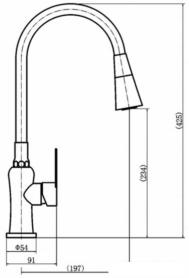 Смеситель Fashun A54801 + N7356- фото2