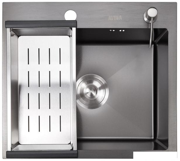 Кухонная мойка Avina HM5045 PVD (графит)- фото2