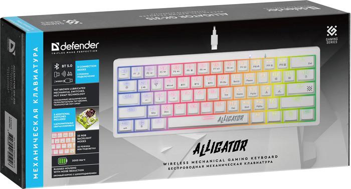 Клавиатура Defender Alligator GK-315 (белый)- фото2