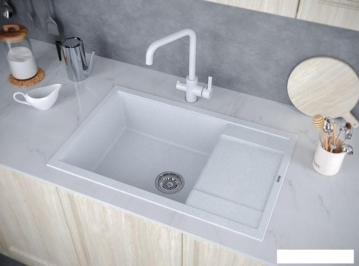 Кухонная мойка Paulmark Verlass PM317850-GR- фото3