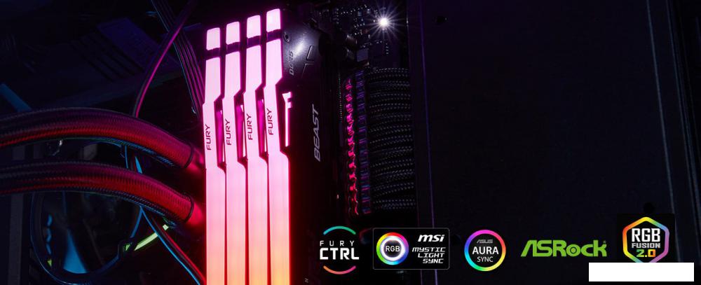Оперативная память Kingston FURY Beast RGB 2x16ГБ DDR5 6000 МГц KF560C36BBE2AK2-32- фото4