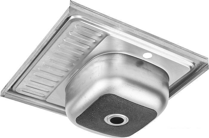 Кухонная мойка Saniteco 6060-L (с сифоном)- фото4