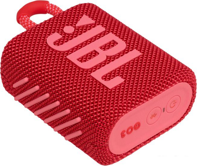 Беспроводная колонка JBL Go 3 (красный)- фото3