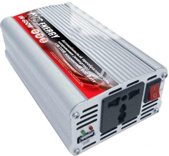 Автомобильный инвертор AVS 12/220V IN-600W- фото