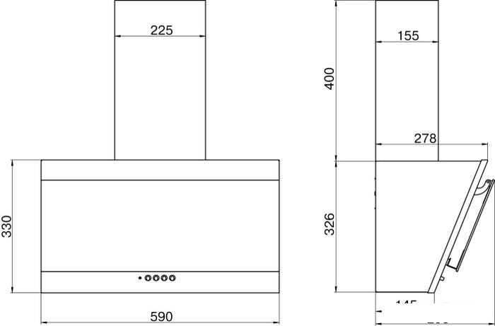 Кухонная вытяжка Elikor Титан 60П-430-К3Д (нержавеющая сталь/черный)- фото2