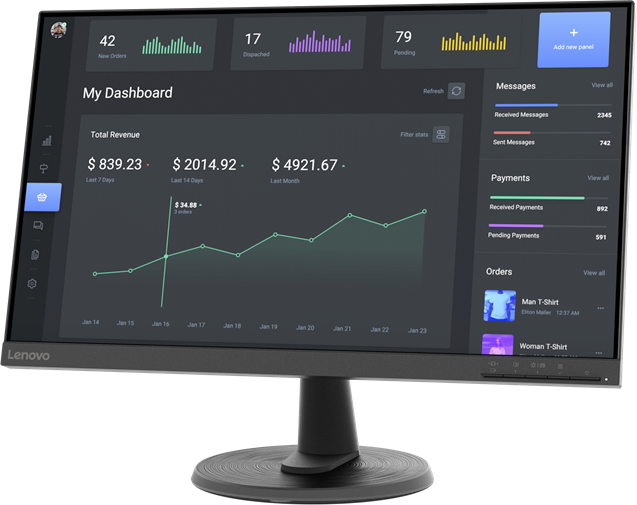 Монитор Lenovo ThinkVision C24-40 63DCKAT6IS- фото3
