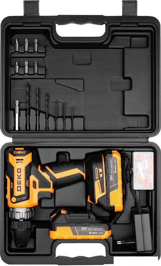 Дрель-шуруповерт Deko GCD20DU PRO Set 083-1040 (с 2-мя АКБ, кейс)- фото3