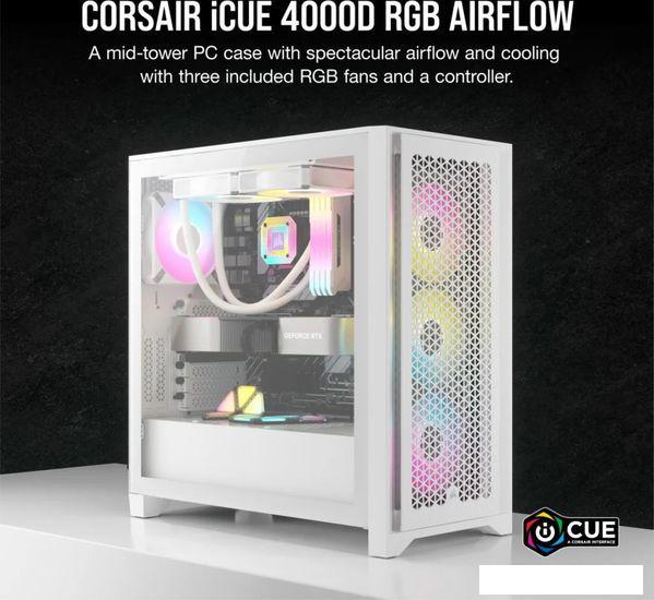 Корпус Corsair iCUE 4000D RGB Airflow CC-9011241-WW- фото2