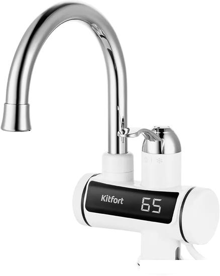 Проточный электрический водонагреватель-кран Kitfort KT-4026- фото