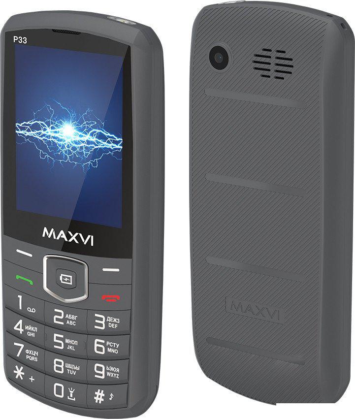Телефон Maxvi P33 (серый)- фото2
