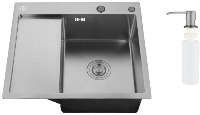 Кухонная мойка РМС MRK-5851BL-R (с дозатором)- фото