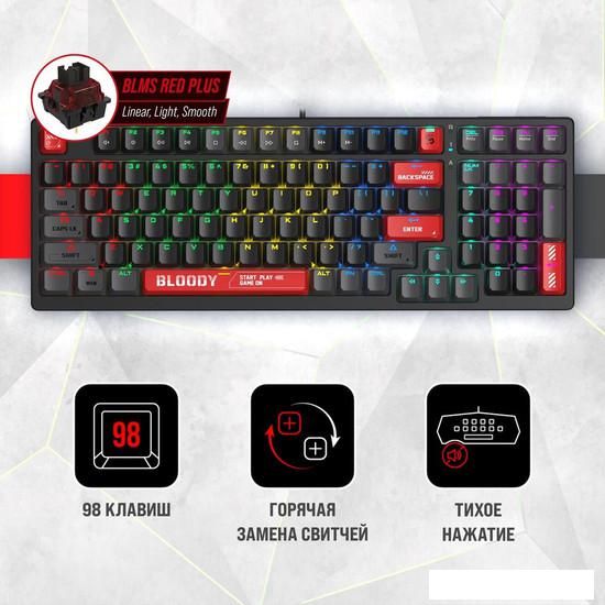 Клавиатура A4Tech Bloody S98 Red (Bloody BLMS Red Plus)- фото2