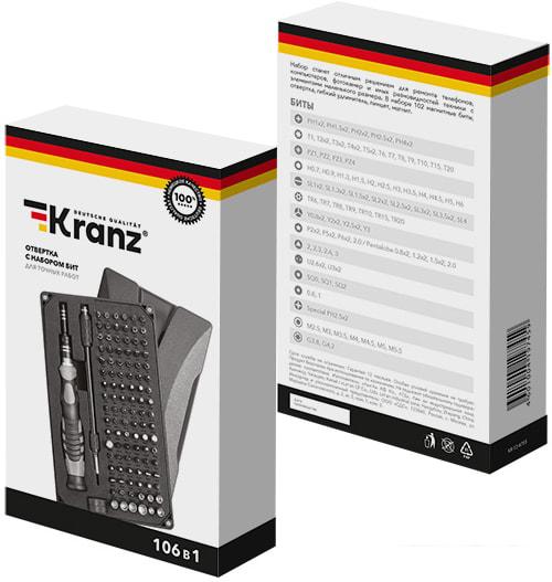 Набор торцевых головок и бит Kranz KR-12-4755 (106 предметов)- фото2