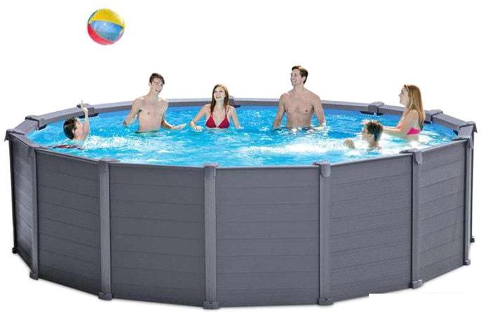 Каркасный бассейн Intex Graphite Gray Panel 26384 (478х124)- фото2