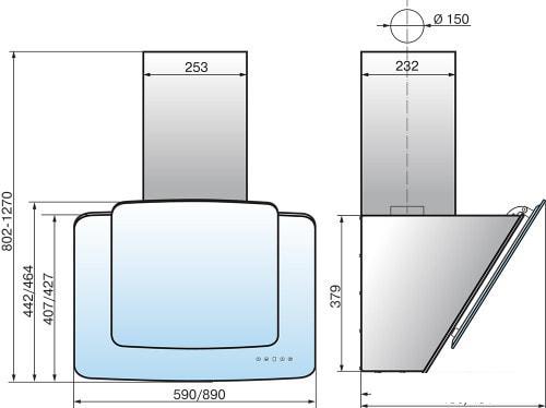 Кухонная вытяжка Elikor КВАРЦ 60П-1000-Е4Д (бежевый/крем)- фото2