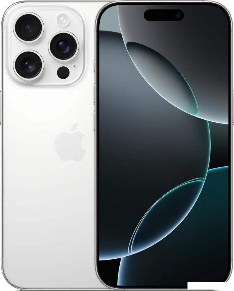 Смартфон Apple iPhone 16 Pro Dual SIM 256GB (белый титан)- фото