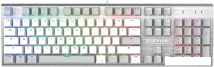 Клавиатура A4Tech Fstyler FS100 Neon (серебристый/серый)- фото