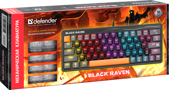 Клавиатура Defender Black Raven GK-417 45414- фото2