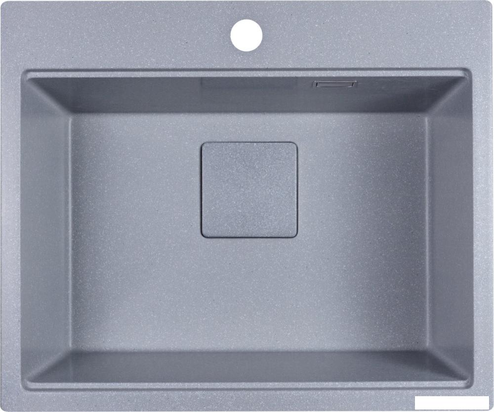 Кухонная мойка Marblan Comfort 60 (серебристый, с сифоном и колландером)