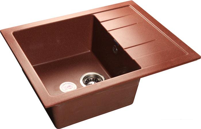 Кухонная мойка GranFest GF-Q650L (красный марс)- фото