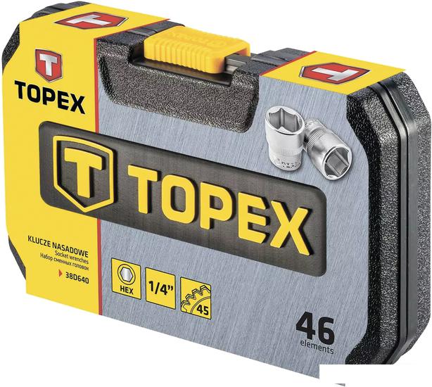 Набор трещотка с головками и битами TOPEX 38D640 (46 предметов)- фото3