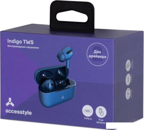 Наушники AccesStyle Indigo TWS (темно-синий)- фото3