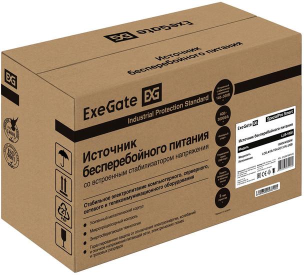 Источник бесперебойного питания ExeGate SpecialPro Smart LLB-1000.LCD.AVR.1SH.2C13.RJ.USB EX292788RUS- фото4