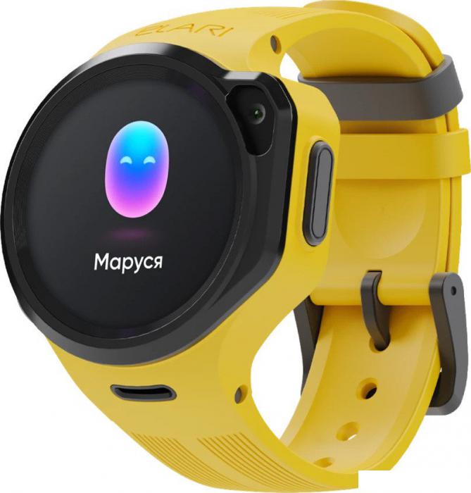 Детские умные часы Elari KidPhone 4GR M (желтый)- фото