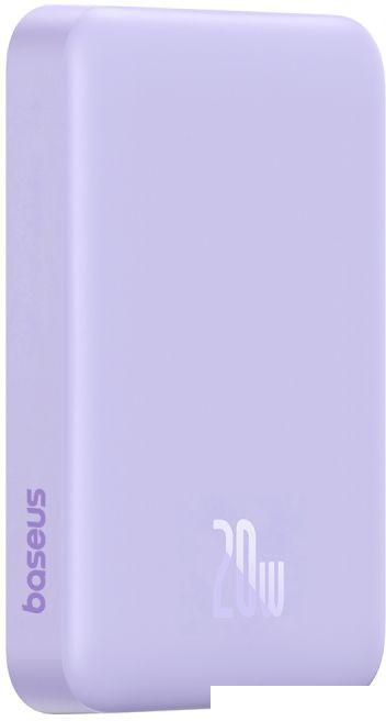 Внешний аккумулятор Baseus Magnetic Mini Air Wireless Fast Charge Power Bank 20W 10000mAh (сиреневый)- фото4