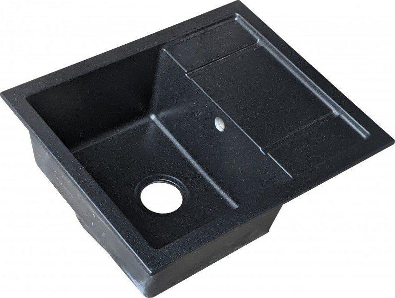 Кухонная мойка Saniteco Fortis (черный с сифоном)- фото2