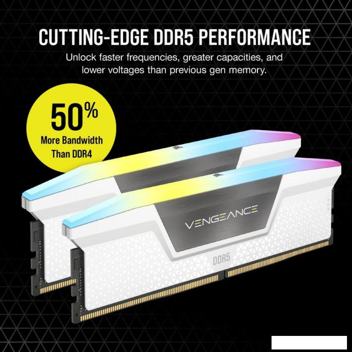 Оперативная память Corsair Vengeance RGB 2x16ГБ DDR5 6400 МГц CMH32GX5M2B6400C36W- фото4