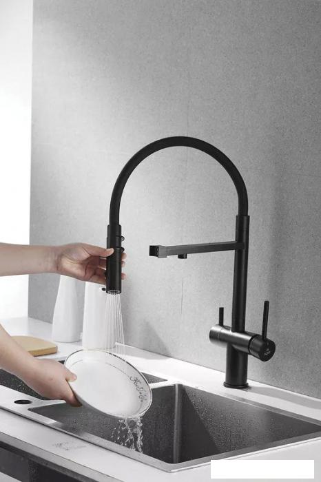 Смеситель Rose R958H (черный)- фото4