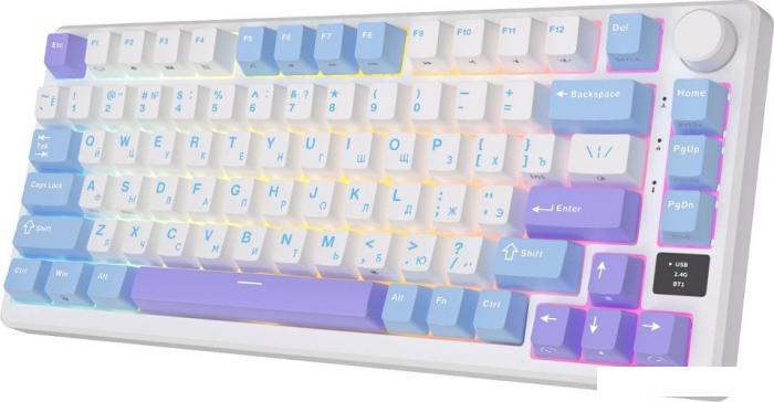 Клавиатура Royal Kludge RK-M75 RGB Taro Milk (RK Brown)- фото3