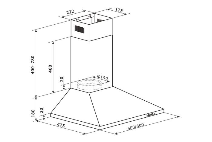 Кухонная вытяжка Oasis (Making Oasis Everywhere) KB-60I- фото2